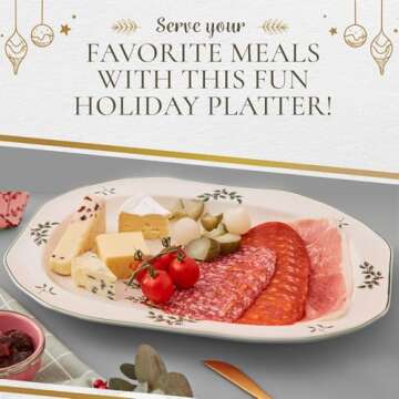 Spode Christmas Tree Serving Platter - 19" Porcelain Tray