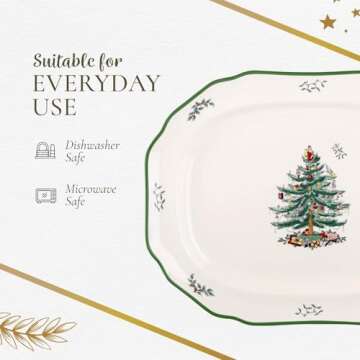 Spode Christmas Tree Serving Platter - 19" Porcelain Tray