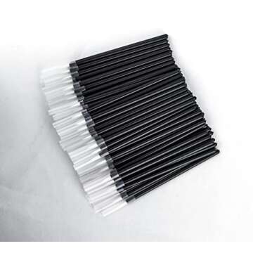 KOLAMOON 100 Pack Disposable Eyeliner Brushes Fine Point Applicator Makeup Eye Liner Wands Eyeliner ...