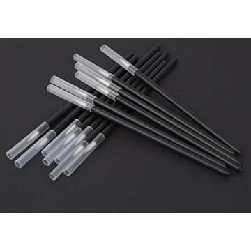 KOLAMOON 100 Pack Disposable Eyeliner Brushes Fine Point Applicator Makeup Eye Liner Wands Eyeliner Makeup Brushes