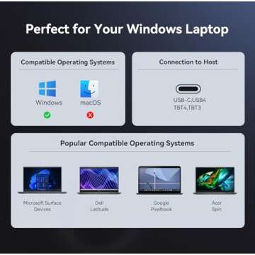 TobenONE USB-C Docking Station: 3 Monitors, 100W Charger, Dual HDMI & DP