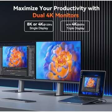 TobenONE USB-C Docking Station with 100W Charger