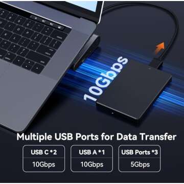 TobenONE USB-C Docking Station with 100W Charger