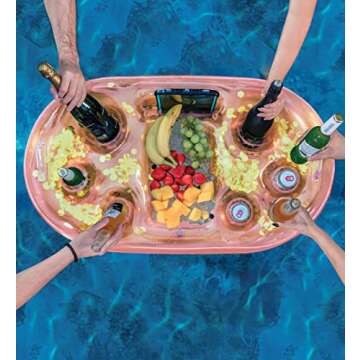 POZA Inflatable Rose Gold Floating Cooler for Parties