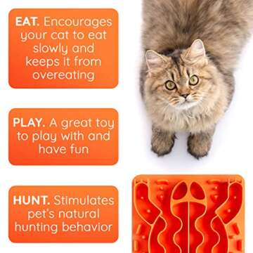 Engaging Slow Feeder Cat Bowl for Healthy Eating