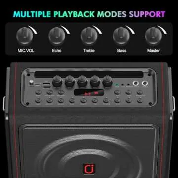 Portable Karaoke Machine with Pitch Correction & Echo Effect