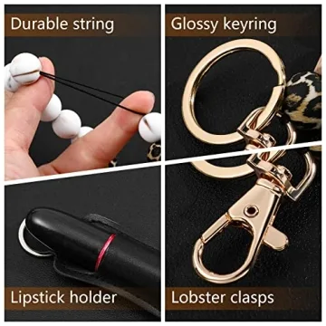 Weewooday Wristlet Bracelet Keychain Wallet Lipstick Holder