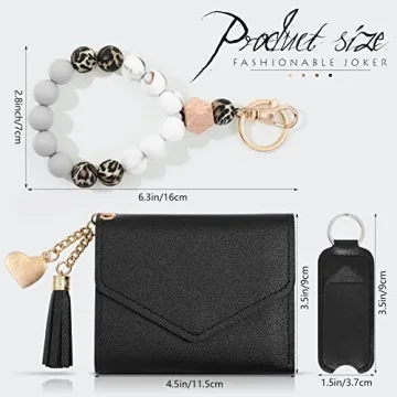 Weewooday Wristlet Bracelet Keychain Wallet Lipstick Holder