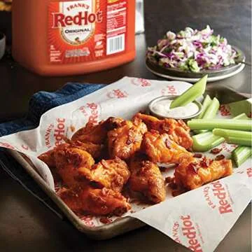 Franks RedHot Original Cayenne Pepper Hot Sauce, 1 gal - One Gallon Bulk Container of Cayenne Pepper Hot Sauce to Add Flavorful Heat to Entrees, Sides, Snacks, and More