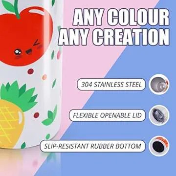 Vibrant HTVRONT 20 OZ Sublimation Tumblers – 4 Pack