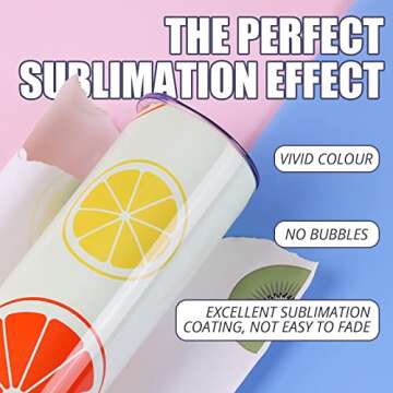 Vibrant HTVRONT 20 OZ Sublimation Tumblers – 4 Pack