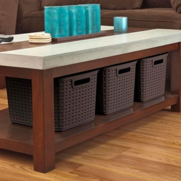 Sterilite Tall Plastic Weave Baskets for Home Organization 6-Pack