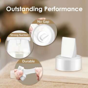 Maymom 19mm Flange and Duckbill Valve Compatible with Spectra S1 Spectra S2 Breastpump Not Original Spectra S2 Accessories Spectra Pump Parts Replace Spectra Duckbill Valve and Flange