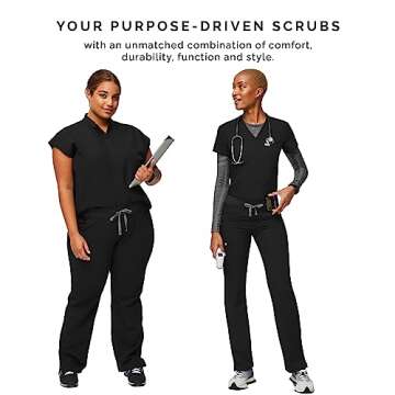 FIGS Kade Women's Cargo Scrub Pants - Black Petite