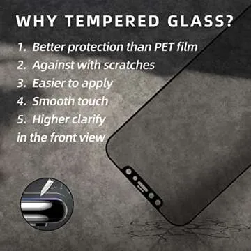 EGKimBa Privacy Screen Protector compatible with iPhone 12 Pro Max, 6.7 inch Gradient Colorful Electroplated Anti-Spy Anti-Blue Light Easy Installation Tempered Glass