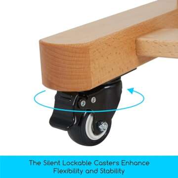 MEEDEN Movable Large H-Frame Painting Easel - Artist Studio Easel - Heavy Duty Art Easel Stand for Adults, Solid Beech Wood Easel, Holds Canvas Art Up to 78.7" High