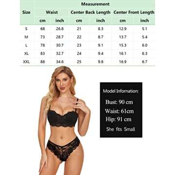 Avidlove Plus Size Tangas for Women Lace Underwear Sexy Stretch Panties 4 Pack Multicolor 3 XL
