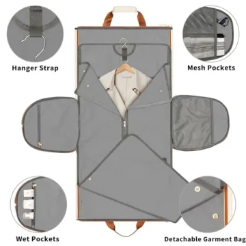 Convertible Garment Bag with Detachable Suit Bag Travel Essential