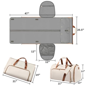 Convertible Garment Bag with Detachable Suit Bag Travel Essential