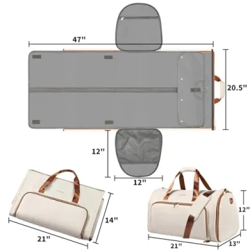 Convertible Garment Bag with Detachable Suit Bag Travel Essential
