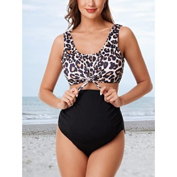 Stylish Summer Mae Maternity Ribbed Two-Piece Swimsuit