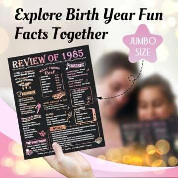 Aiunmiol 40th Birthday Card - Jumbo Pop Up Card For Celebration