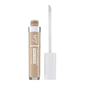 No7 Lift & Luminate Triple Action Serum Concealer - Fair - Anti Aging Liquid Concealer Makeup for Bl...