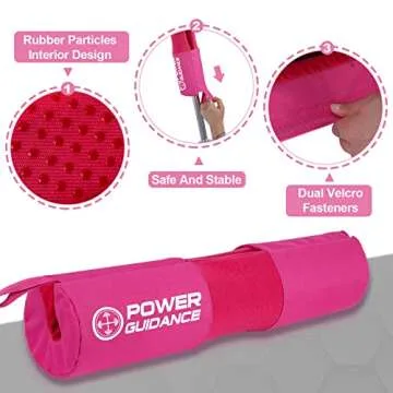 POWER GUIDANCE Barbell Squat Pad - Neck & Shoulder Protective Pad Anti-Skid Points for Squats, Lunges, Hip Thrusts, Weightlifting - Fit Standard and Olympic Bars