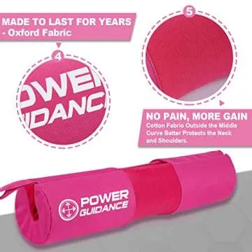POWER GUIDANCE Barbell Squat Pad - Neck & Shoulder Protective Pad Anti-Skid Points for Squats, Lunges, Hip Thrusts, Weightlifting - Fit Standard and Olympic Bars
