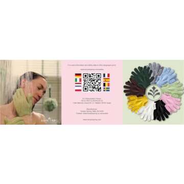 Temple Spring Exfoliating Glove, Carbonized Rayon Bamboo Exfoliating Body Scrubber, Loofah Washcloth...