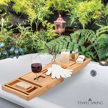 Temple Spring Exfoliating Glove, Carbonized Rayon Bamboo Exfoliating Body Scrubber, Loofah Washcloth, Exfoliate Loofa Shower Scrubber, Body Exfoliator Scrub, Shower Loofah Bath Sponge - Off-White