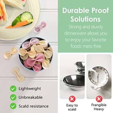 Teivio 16-Piece Unbreakable Wheat Straw Dinnerware Set