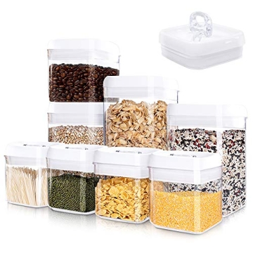 Kitsure Airtight Food Storage Container Set - 8 PC Set - Pantry Organization and Storage, Kitchen Ca...