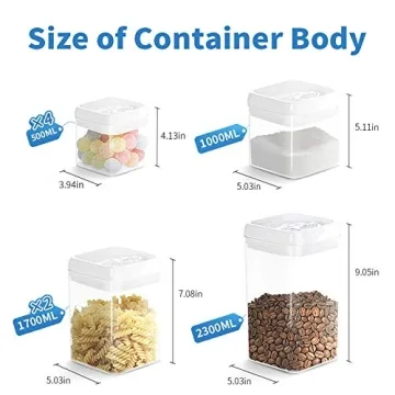 Kitsure Airtight 8 PC Food Storage Container Set