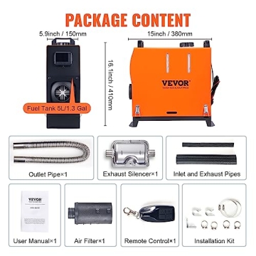 VEVOR 12V 5KW Diesel Air Heater With Remote & LCD