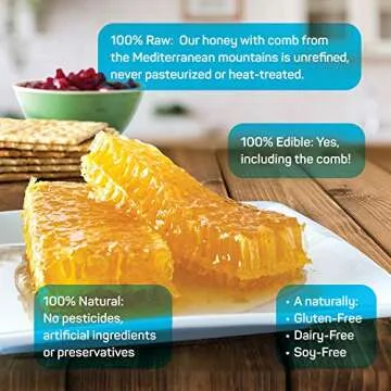 Papa Palermo Honeycomb 100% Edible, All-Natural, Gourmet Raw Honeycomb, No Additives, No Preservativ...