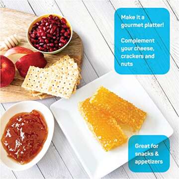 Papa Palermo Honeycomb 100% Edible, All-Natural, Gourmet Raw Honeycomb, No Additives, No Preservatives - 7 oz