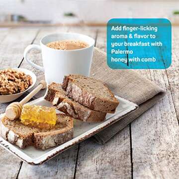 Papa Palermo Honeycomb 100% Edible, All-Natural, Gourmet Raw Honeycomb, No Additives, No Preservatives - 7 oz