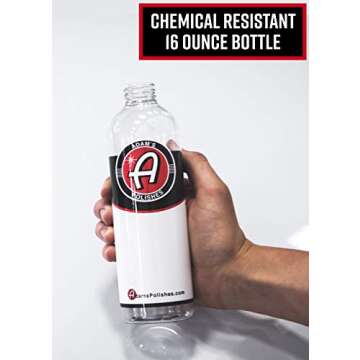 Adam's Polishes Empty Labelled Bottle (16 oz, 3 Pack) - Heavy Duty, Chemical Resistant for Refills