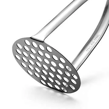 FLYINGSEA Potato Masher, Potato Masher Stainless Steel,Professional 18-8 Stainless Steel Potato Masher. Vegetable Masher,Cooking And Kitchen Tools. (6 Oz)