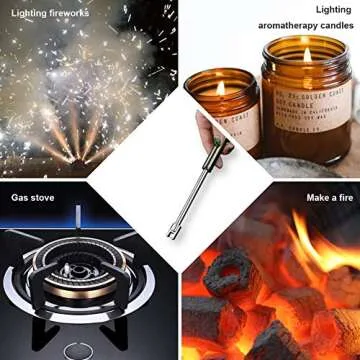Candle Lighters Long, USB Rechargeable Flame Less Arc Lighter Flexible and Windproof for Candles, Hiking, Camping, Kitchen,Fireplace,etc