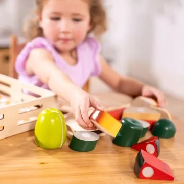 Melissa & Doug Wooden Play Food Set Interactive Kids Toy