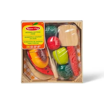 Melissa & Doug Wooden Play Food Set Interactive Kids Toy