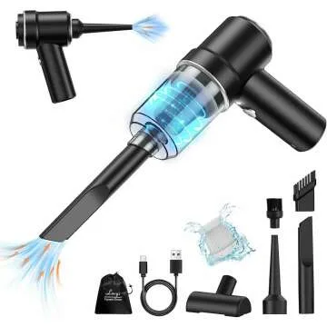 2-in-1 Cordless Vacuum & Air Duster for Easy Cleaning