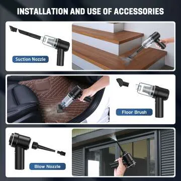 2-in-1 Cordless Vacuum & Air Duster for Easy Cleaning