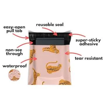 Poly Mailers 10x13 100 Pack | Self-Sealing Shipping Bags Envelopes for Small Business | Waterproof D...