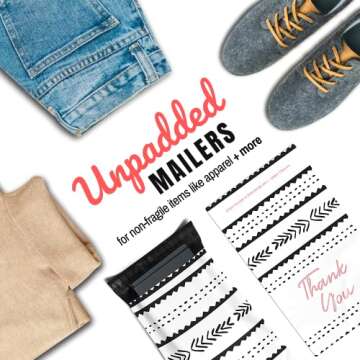 Poly Mailers 10x13 100 Pack | Self-Sealing Shipping Bags Envelopes for Small Business | Waterproof Durable Packaging | Variety Sample Pack | Thank You Floral Cheetah | à la mode Mailers