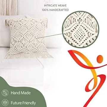 LIVALAYA Macrame Pillow Covers Stylish & Sustainable 18 Inch