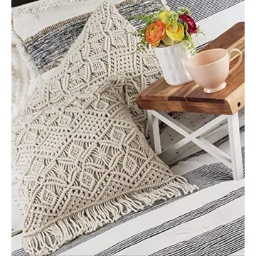 LIVALAYA Macrame Pillow Covers Stylish & Sustainable 18 Inch