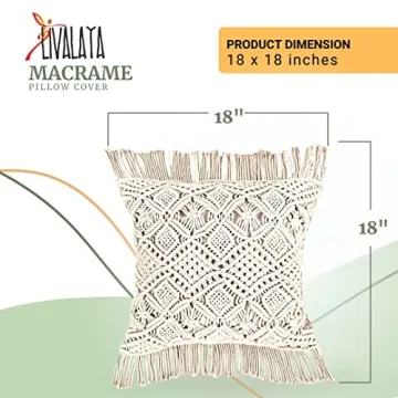 LIVALAYA Macrame Pillow Covers Stylish & Sustainable 18 Inch